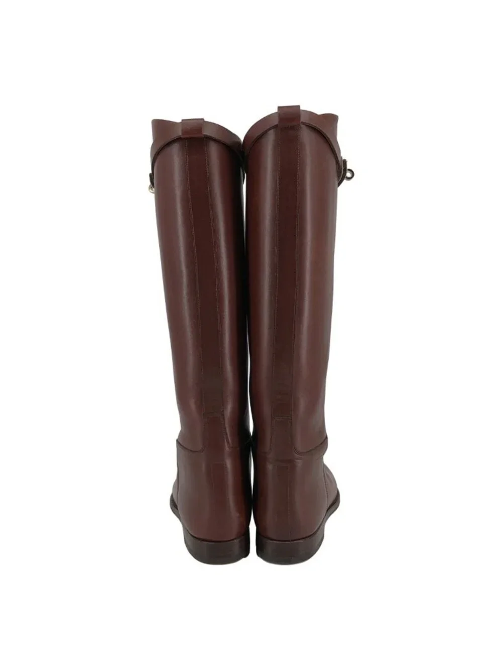 Hermes Kelly Leather Jumping Long Boots Brown